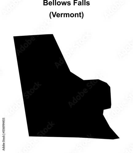 Bellows Falls (Vermont) blank outline map