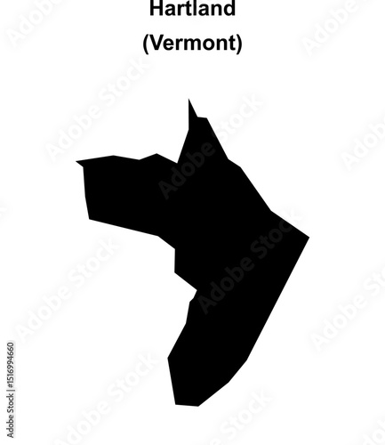 Hartland (Vermont) blank outline map