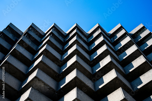 Concrete wall white cement geometric form shade shadow Architecture details