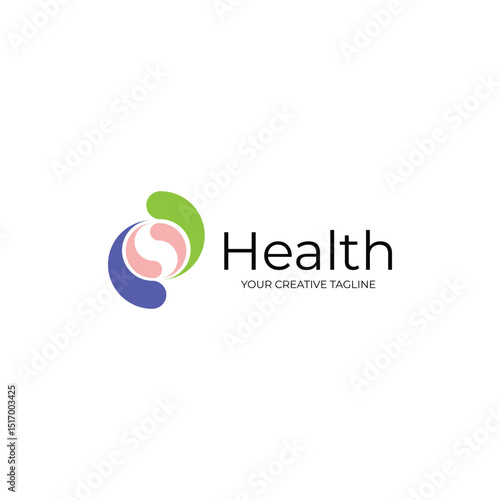 Minimalist circle logo for healthcare, medical, and clinic company