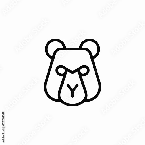 bear animal icon sign vector