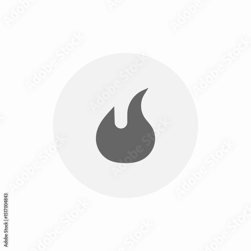 flame burn icon sign vector