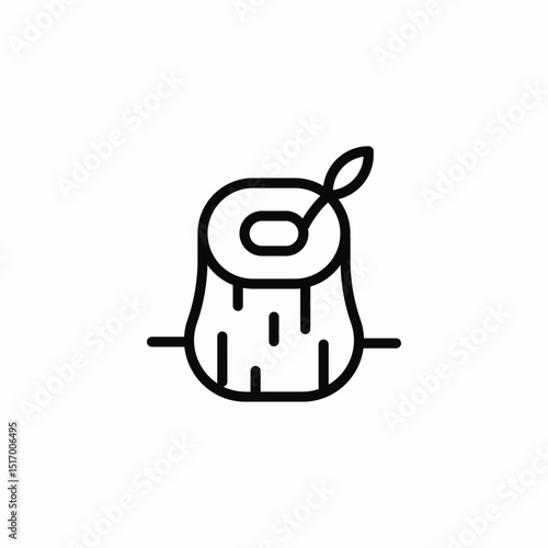 wood chop icon sign vector