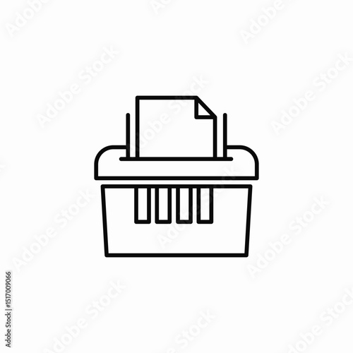 document shredder icon sign vector