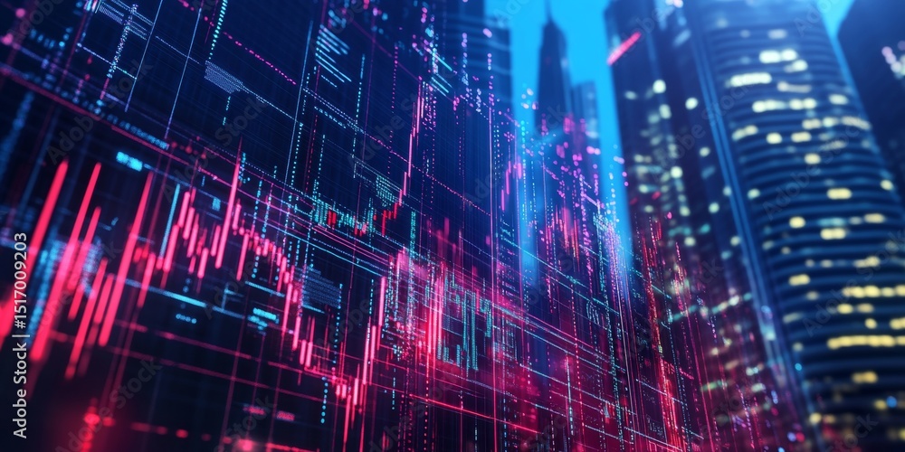 Futuristic City Skyline at Night Futuristic City Skyline at Night