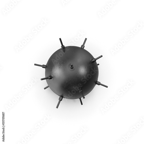 Underwater Mine isolated on transparent background