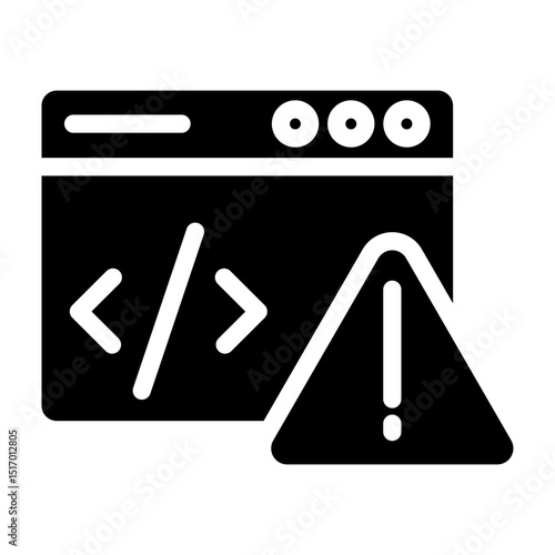 Error Vector Glyph Icon Design