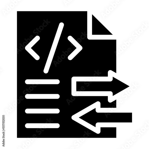 File Transfer Vector Glyph Icon Design