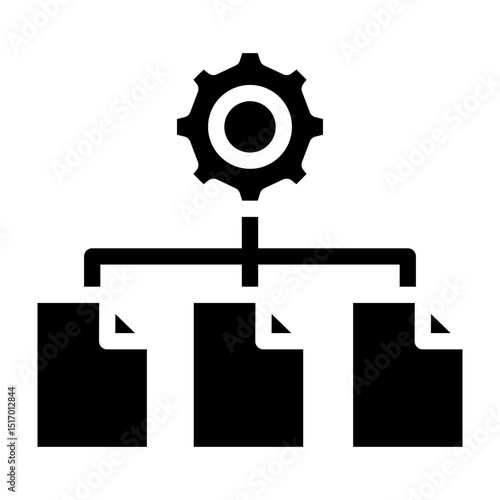 Workflow Vector Glyph Icon Design