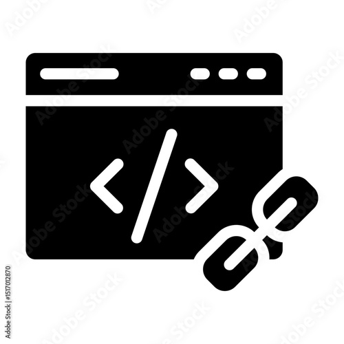 Links Vector Glyph Icon Design