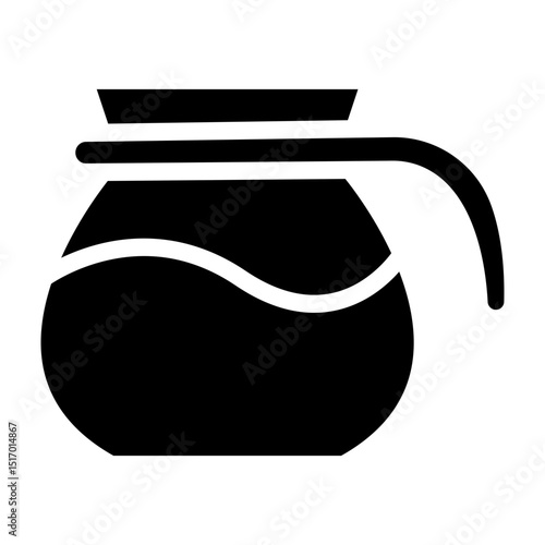 Coffee Pot Vector Glyph Icon Design
