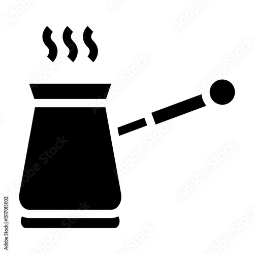 Turkish Coffee Vector Glyph Icon Design