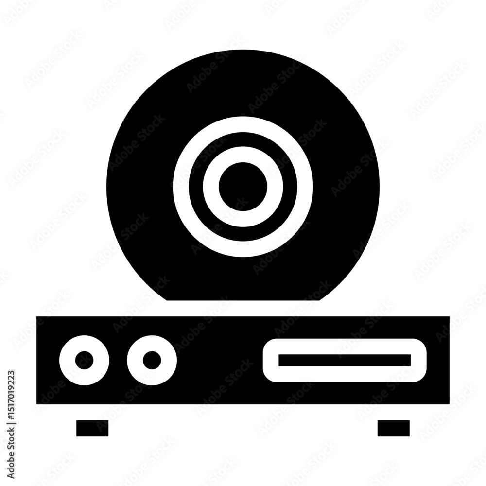 Cd Rom Vector Glyph Icon Design Cd Rom Vector Glyph Icon Design