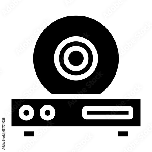 Cd Rom Vector Glyph Icon Design