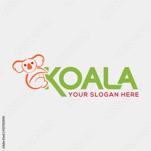koala bear logo design vector