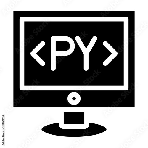 Python Vector Glyph Icon Design