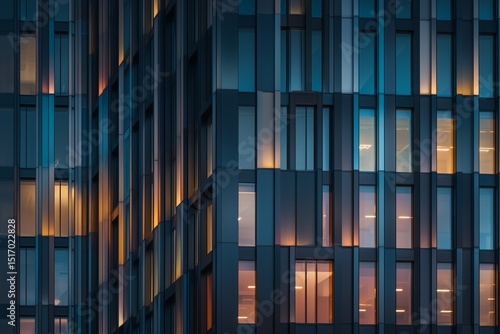 Wallpaper Mural A city skyline with tall buildings lit up at night Torontodigital.ca