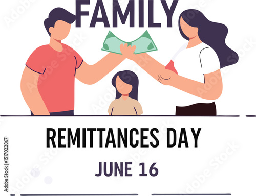 Happy remittances day family sharing money june 16