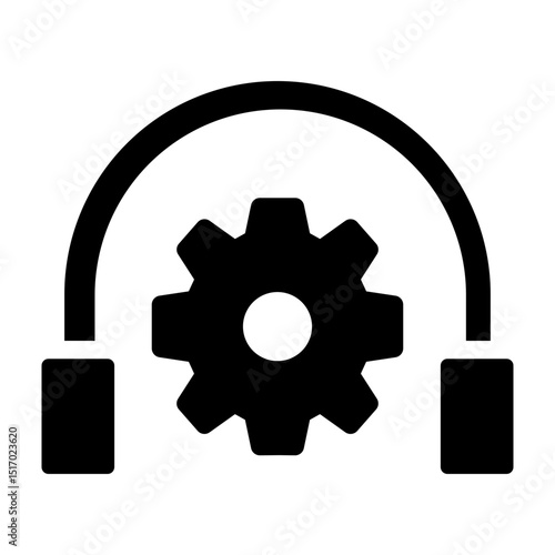 Technical Support Vector Glyph Icon Design