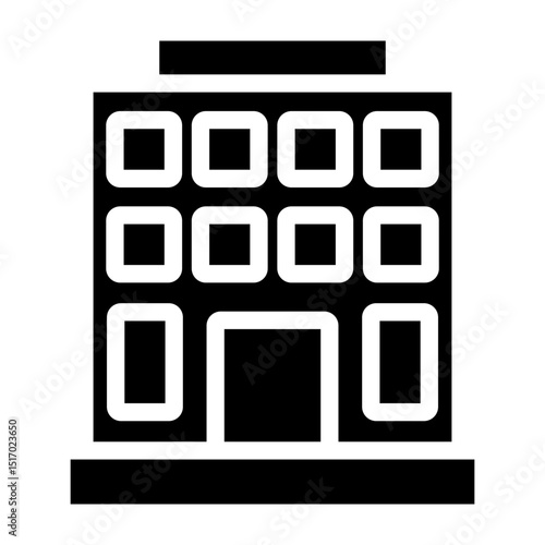 Motel Vector Glyph Icon Design