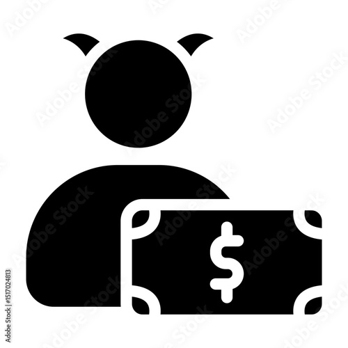 Cheater Vector Glyph Icon Design