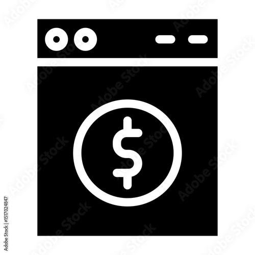 Money Laundering Vector Glyph Icon Design
