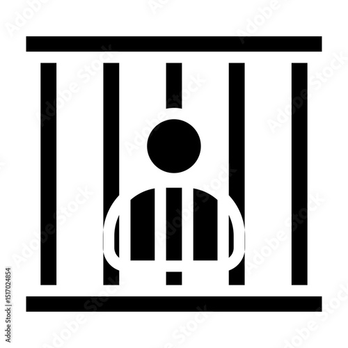 Prison Vector Glyph Icon Design