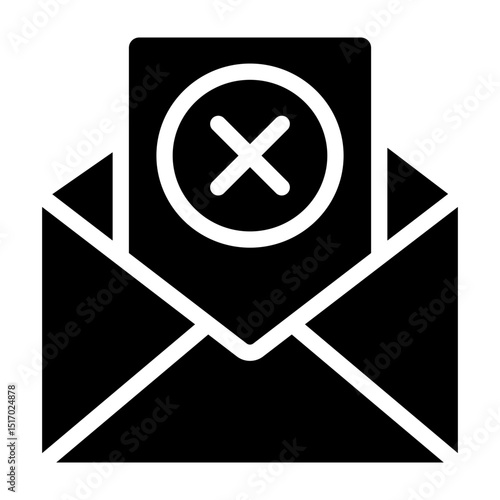 Rejection Vector Glyph Icon Design