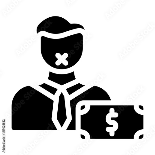Silence Vector Glyph Icon Design