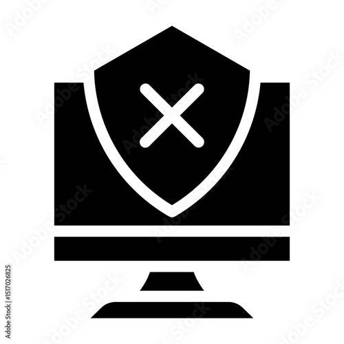 Unsecure Vector Glyph Icon Design
