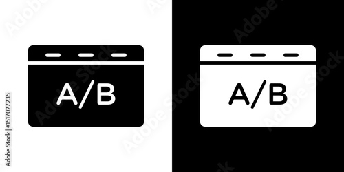 A B test icon symbols. Vector illustration.