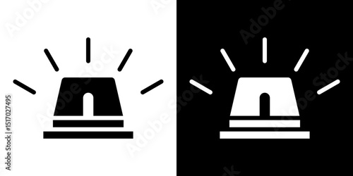 Ambulance siren icon symbols. Vector illustration.