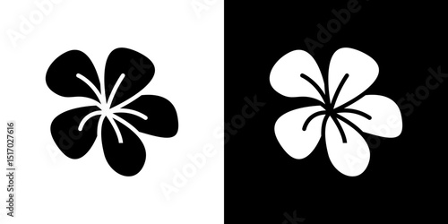 Araliya flower icon symbols. Vector illustration.