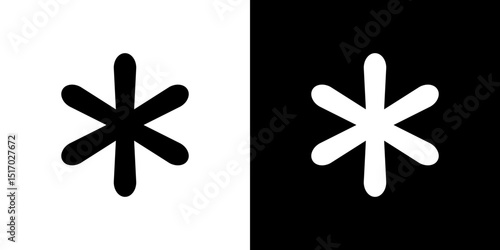 Asterisk icon symbols. Vector illustration.