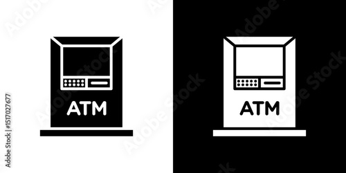 Atm icon symbols. Vector illustration.