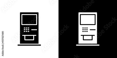 Atm icon symbols. Vector illustration.