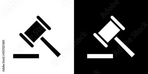Auction icon symbols. Vector illustration.