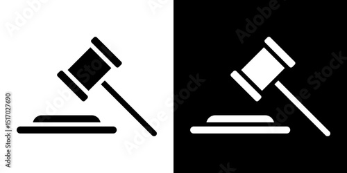 Auction icon symbols. Vector illustration.