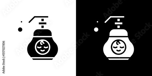Baby shampoo icon symbols. Vector illustration.