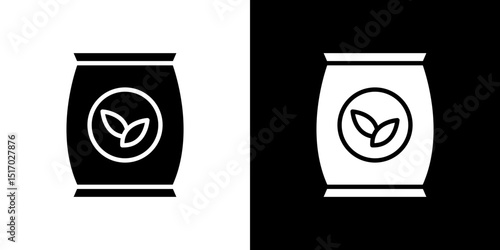 Bag seedling icon symbols. Vector illustration.