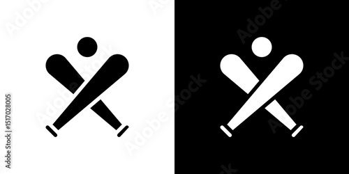 Baseball icon symbols. Vector illustration.