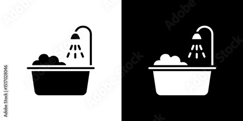 Bath icon symbols. Vector illustration.