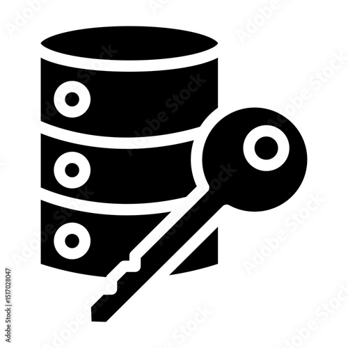 Encrypt Vector Glyph Icon Design