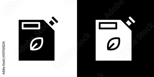 Biofuel canister icon symbols. Vector illustration.
