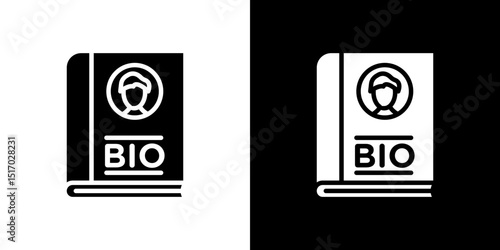 Biography icon symbols. Vector illustration.