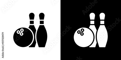 Bowling icon symbols. Vector illustration.