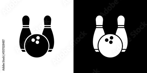 Bowling icon symbols. Vector illustration.