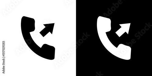 Call outgoing icon symbols. Vector illustration.
