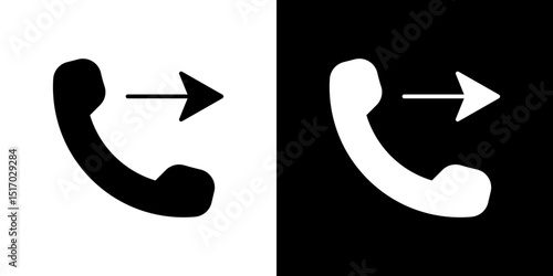 Call outgoing icon symbols. Vector illustration.