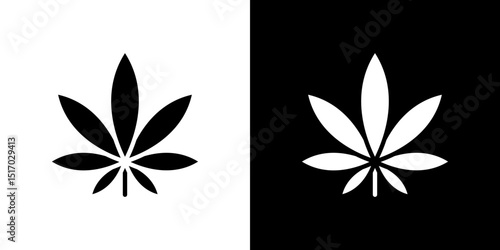 Cannabis leaf icon symbols. Vector illustration.